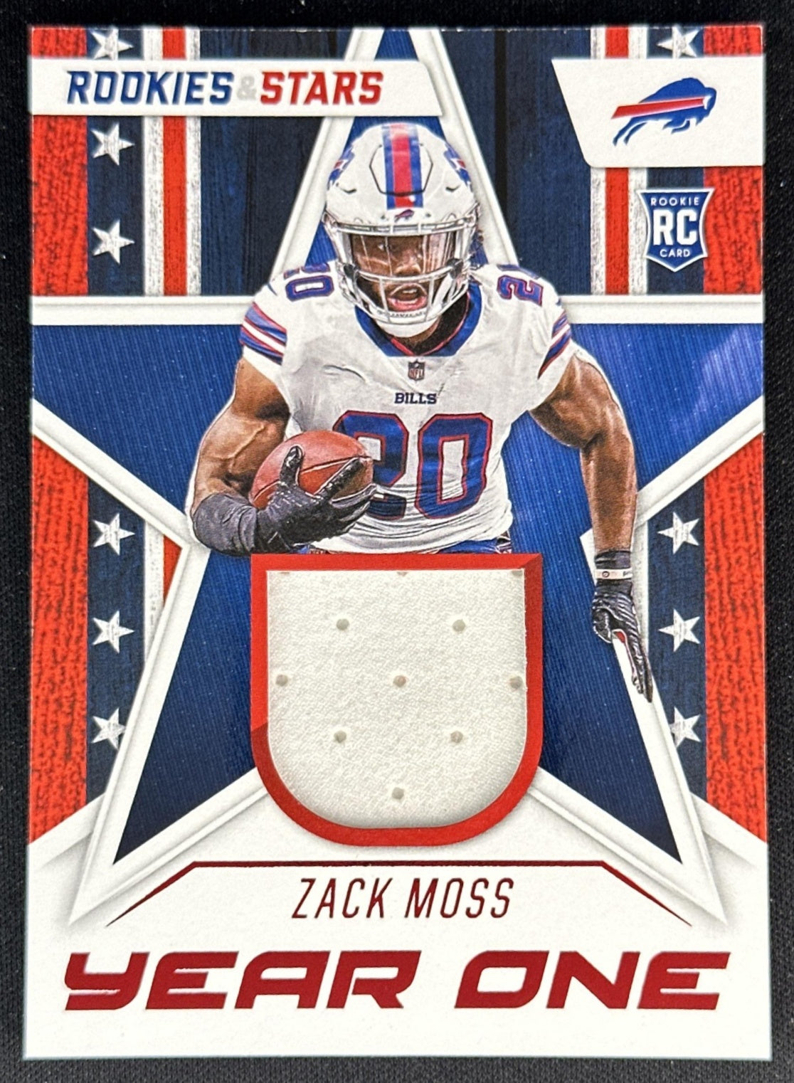 Zack Moss Rookies & Stars Patch Rookie Bills front
