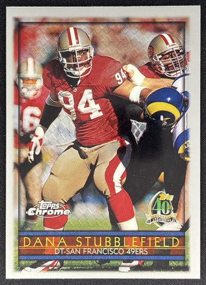 Dana Stubblefield 1996 Topps Chrome 49ers Sports Trading Cards