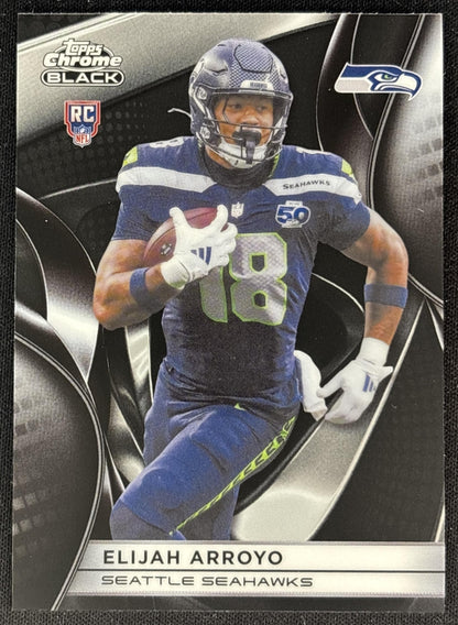 Elijah Arroyo 2025 Topps Chrome Black Seahawks front