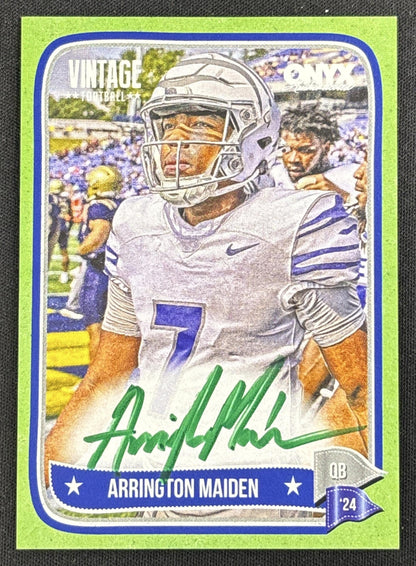 Arrington Maiden 2024 Onyx Vintage Collection Green Auto /50