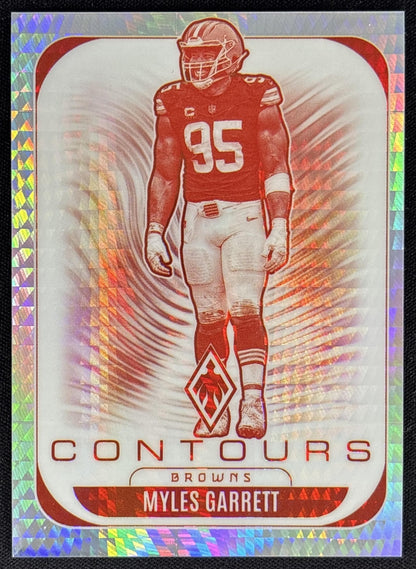 Myles Garrett 2025 Panini Phoenix Contours Silver Hyper /299 Browns