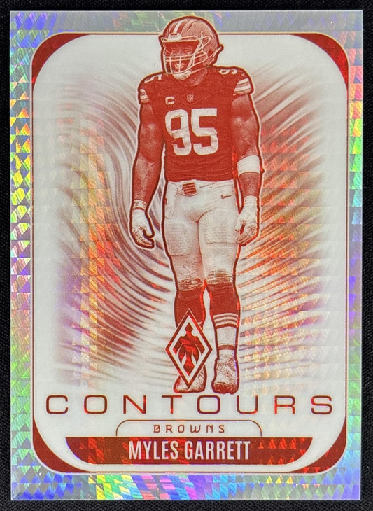 Myles Garrett 2025 Panini Phoenix Contours Silver Hyper /299 Browns