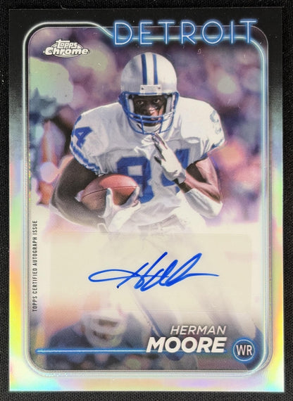 Herman Moore 2024 Topps Chrome Auto Lions front