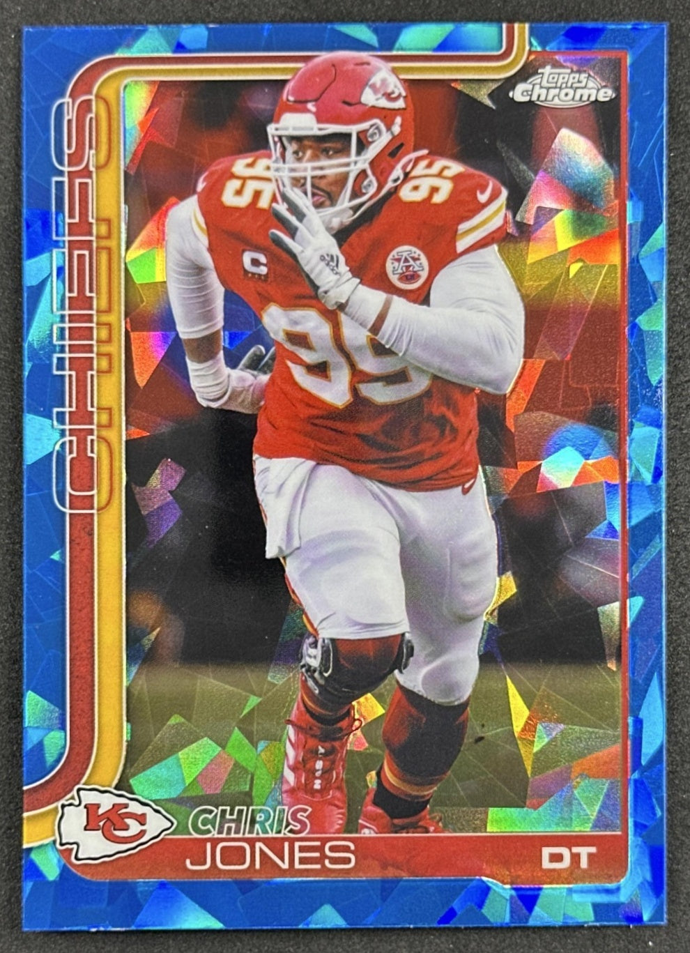 Chris Jones 2025 Topps Chrome Sapphire Chiefs