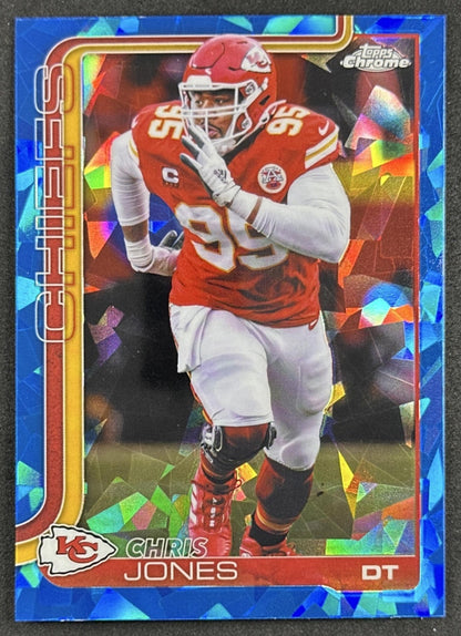 Chris Jones 2025 Topps Chrome Sapphire Chiefs