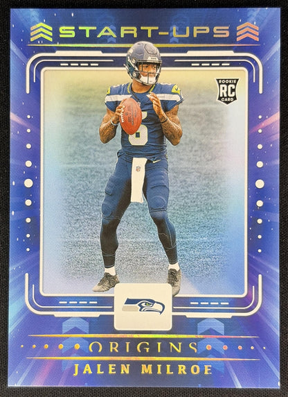 Jalen Milroe 2025 Panini Origins Start-Ups Seahawks front