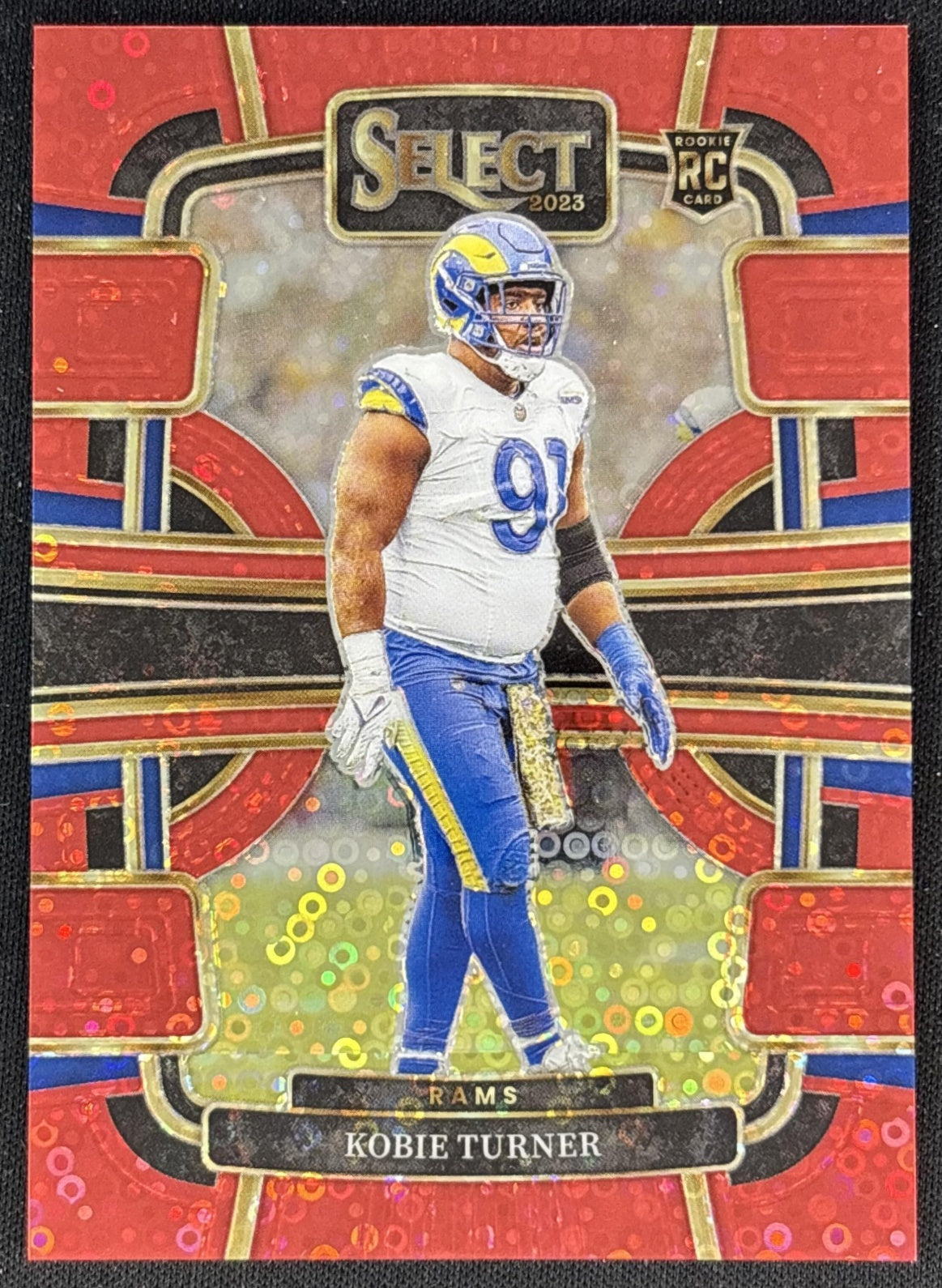 Kobie Turner 2023 Panini Select Disco Red Prizms /49 Rams front