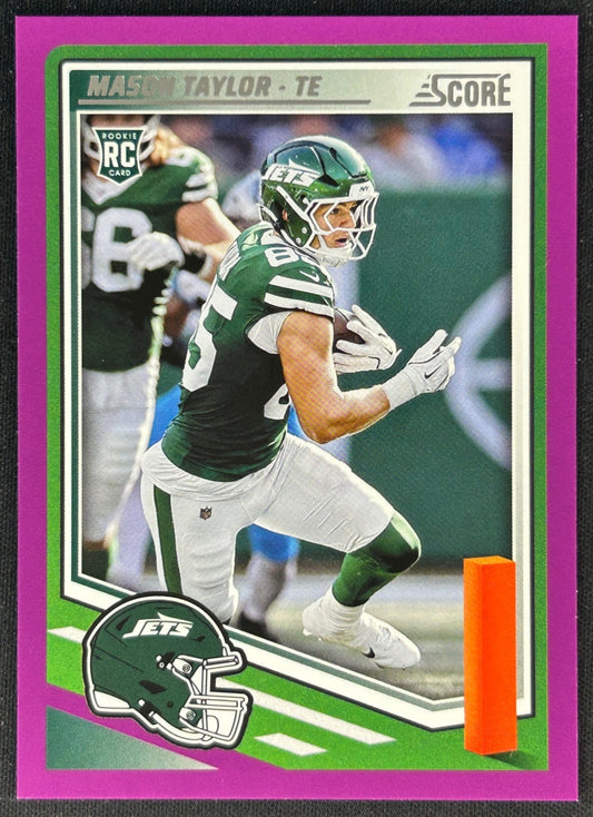 Mason Taylor 2025 Score Purple Rookie Jets - Front