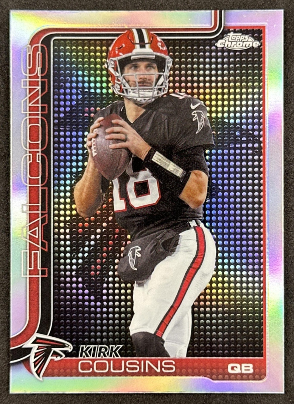 Kirk Cousins 2025 Topps Chrome Lightboard Logo Variation Falcons Sports Trading Cards