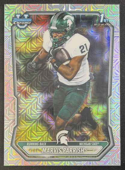 Marvis Parrish 2026 Bowman Chrome Prospects Mojo Refractor Spartans