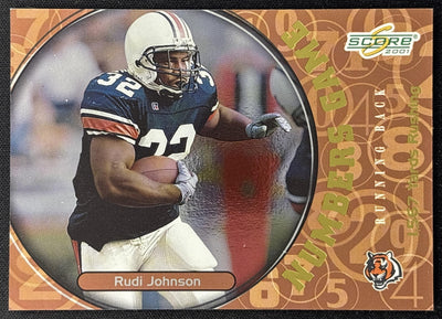 Rudi Johnson 2001 Score Numbers Game /1567 Bengals Football