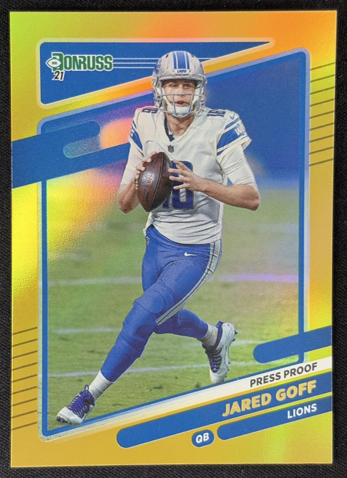 Jared Goff 2021 Panini Donruss Press Proof Premium Lions - Detroit Lions