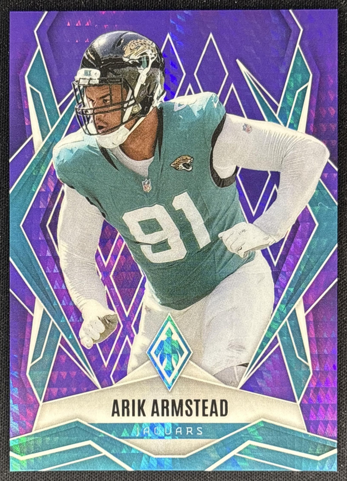 Arik Armstead 2025 Panini Phoenix Purple Hyper Prizm /249 Jaguars front