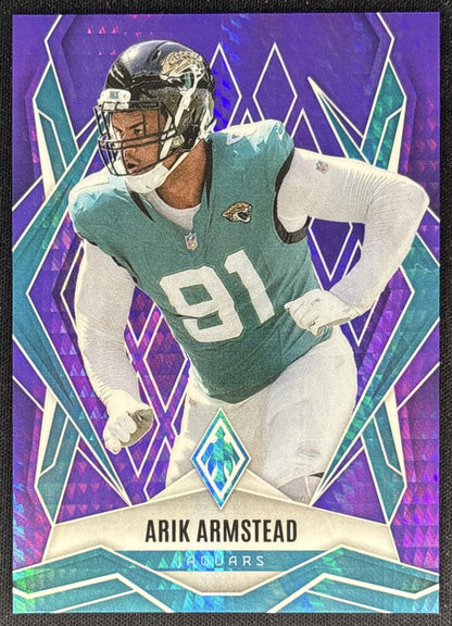 Arik Armstead 2025 Panini Phoenix Purple Hyper Prizm /249 Jaguars front