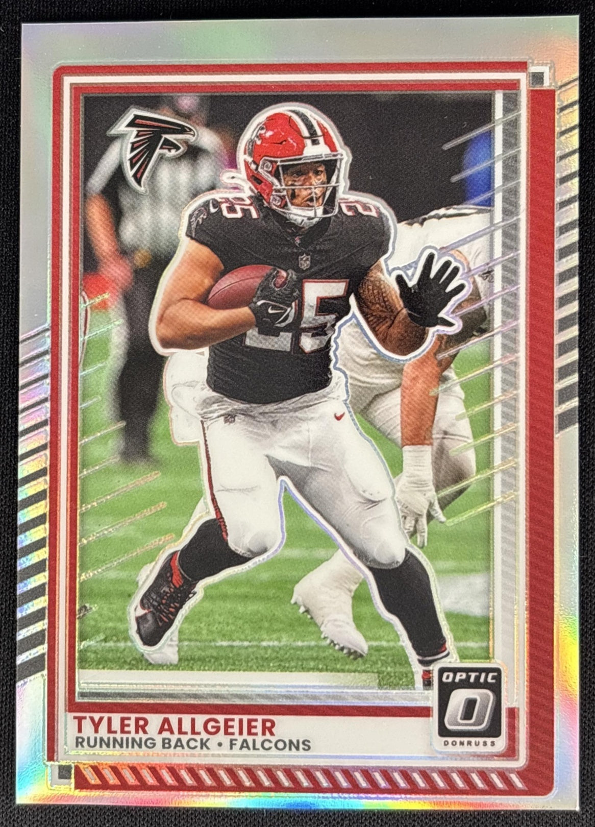Tyler Allgeier 2025 Panini Donruss Optic Holo Prizm Falcons
