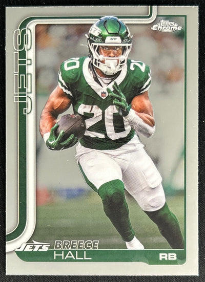 Breece Hall 2025 Topps Chrome Jets Default Title Sports Trading Cards