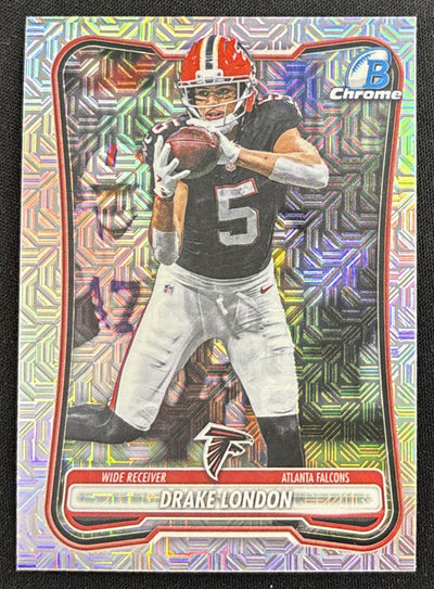 Drake London 2026 Bowman Chrome NFL Mojo Refractor Falcons Sports Trading Card