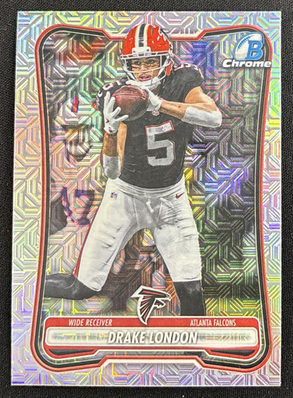 Drake London 2026 Bowman Chrome NFL Mojo Refractor Falcons