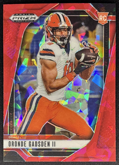 Oronde Gadsden II 2025 Panini Prizm Draft Picks Red Ice Orange Dolphins Sports Trading Cards
