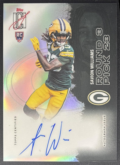 Savion Williams 2025 Topps Signature Class Rookie Chrome Auto Packers Sports Trading Cards