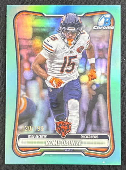 Rome Odunze 2026 Bowman NFL Aqua /199 Bears Sports Trading Card