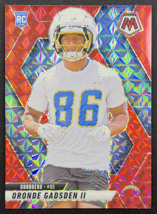 Oronde Gadsden II 2025 Panini Mosaic Rookies Red Prizm Chargers Los Angeles Chargers