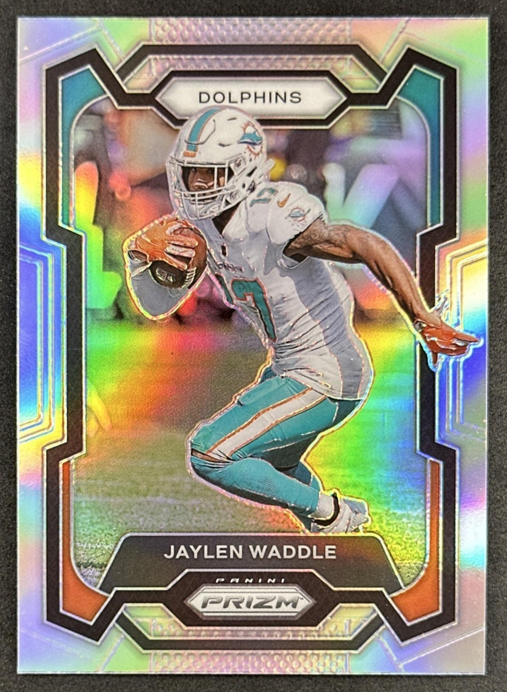 Jaylen Waddle 2023 Panini Prizm Silver Dolphins Sports Trading Card