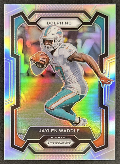 Jaylen Waddle 2023 Panini Prizm Silver Dolphins Sports Trading Card