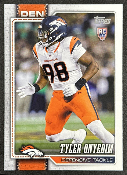 Tyler Onyedim 2026 Topps Flagship Rookie Broncos Sports Trading Cards