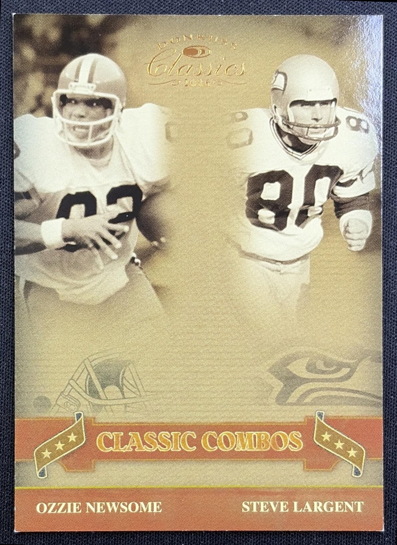 Ozzie Newsome Steve Largent 2006 Donruss Classics Classic Combos Bronze /500 Lions