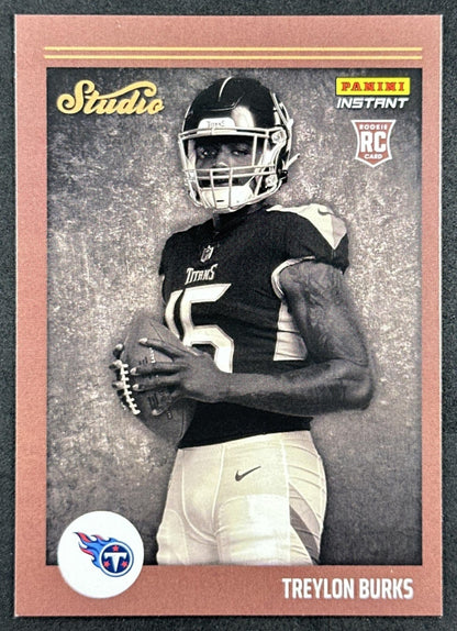 Treylon Burks 2022 Panini Instant Studio Rookie /911 Titans Commanders front sports trading card