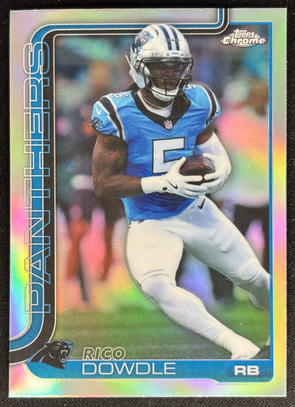 Rico Dowdle 2025 Topps Chrome Refractor Panthers Default Title Football