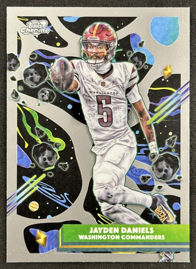 Jayden Daniels 2025 Topps Cosmic Chrome Commanders Sports Trading Cards