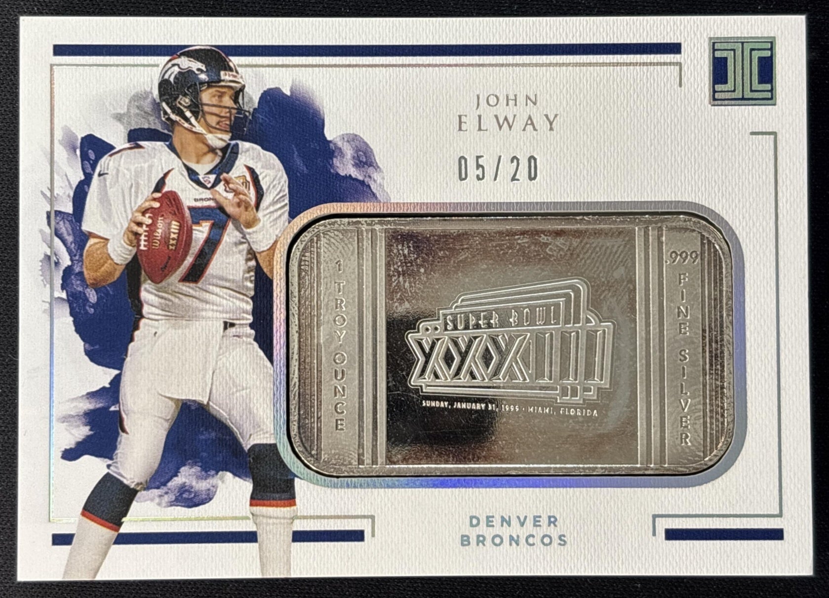 John Elway 2020 Panini Impeccable Silver Super Bowls /20 Broncos Default Title Sports Trading Cards