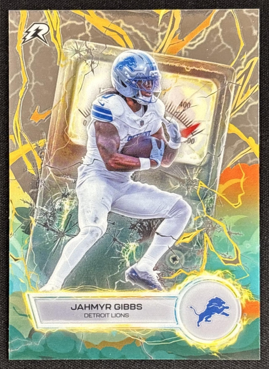 Jahmyr Gibbs 2025 Topps Resurgence Voltaic Lions