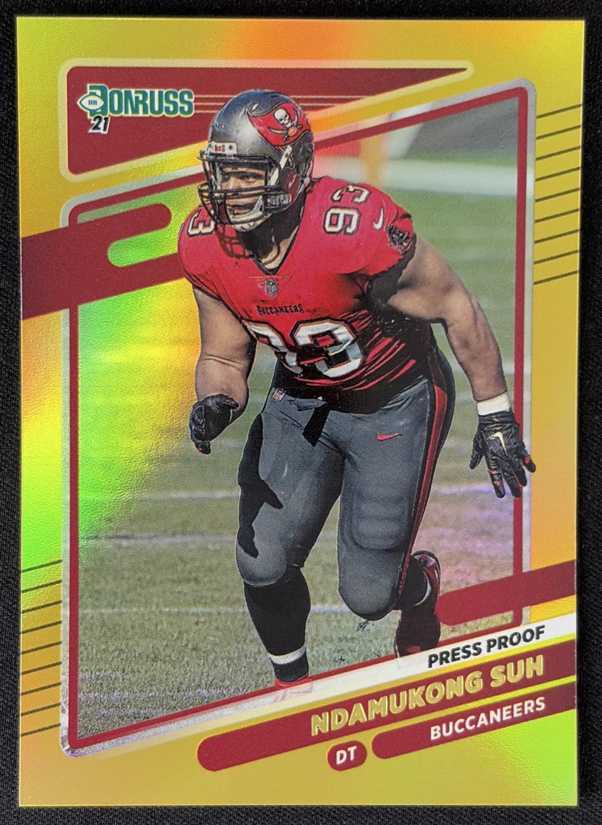 Ndamukong Suh 2021 Panini Donruss Press Proof Premium Buccaneers - Tampa Bay Buccaneers