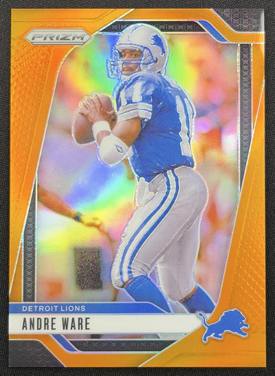 Andre Ware 2024 Panini Prizm Orange /249 Lions Detroit Lions Sports Trading Card