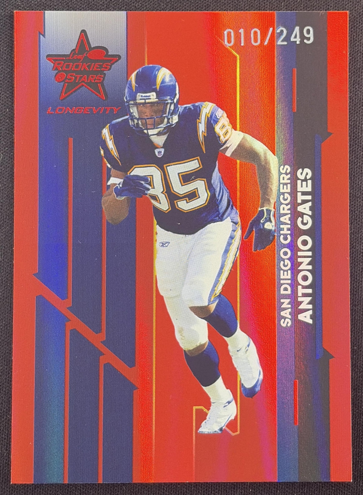 Antonio Gates 2006 Leaf Rookies & Stars Longevity Ruby /249 Chargers