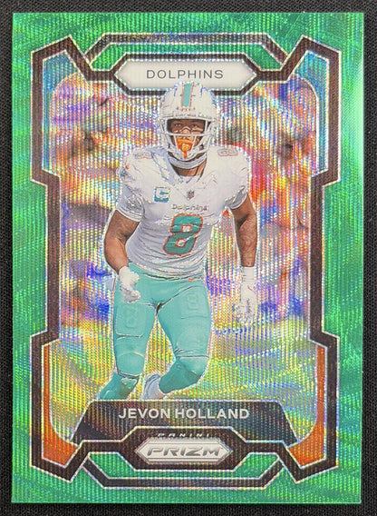Jevon Holland 2023 Panini Prizm Green Wave Dolphins