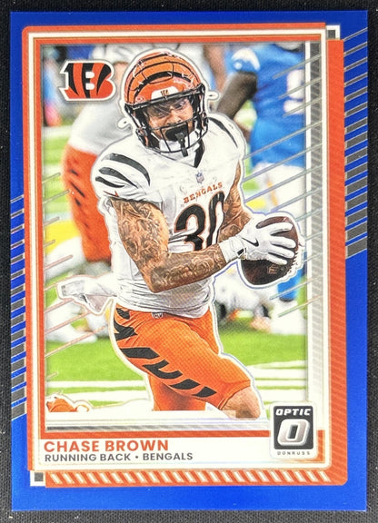 Chase Brown 2025 Panini Donruss Optic Blue Prizm /249 Bengals
