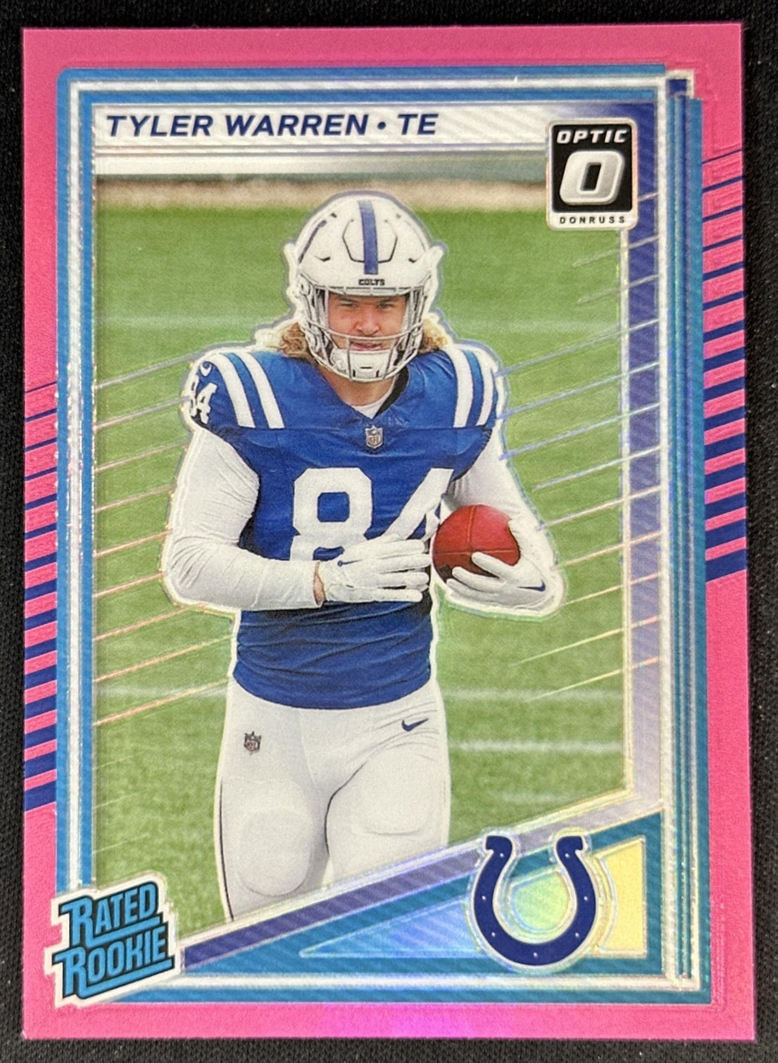 Tyler Warren 2025 Panini Donruss Optic Rated Rookie Preview Pink Colts