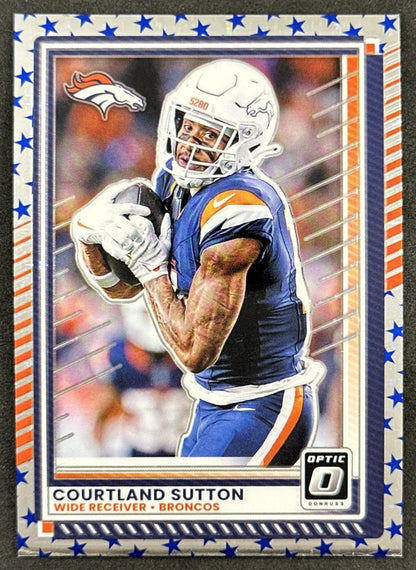 Courtland Sutton 2025 Panini Donruss Optic Stars Prizm Broncos Default Title Sports Trading Cards