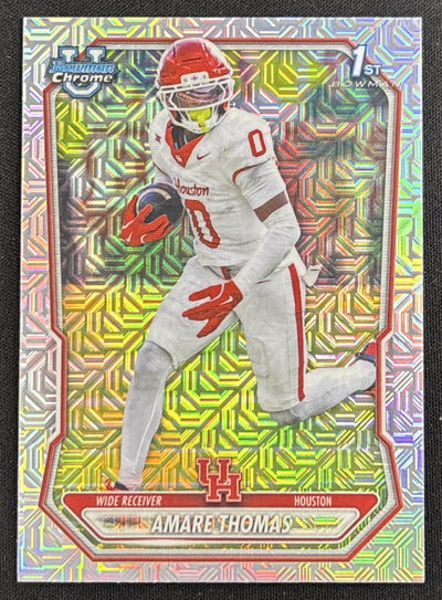 Amare Thomas 2026 Bowman Chrome Prospects Mojo Refractor Texans Cougars Oilers Sports Trading Card