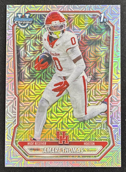 Amare Thomas 2026 Bowman Chrome Prospects Mojo Refractor Texans Cougars Oilers