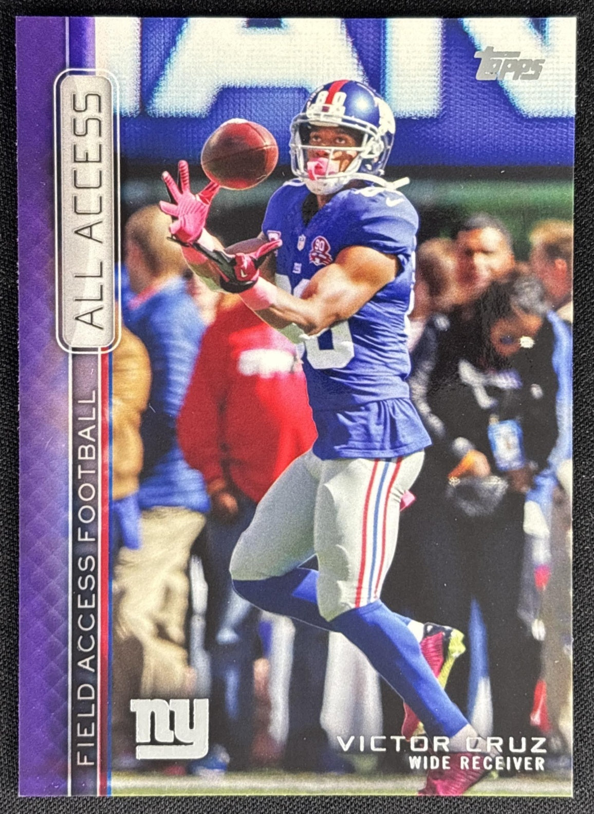 Victor Cruz 2015 Topps Field Access All Purple /25 Giants Sports Trading Card