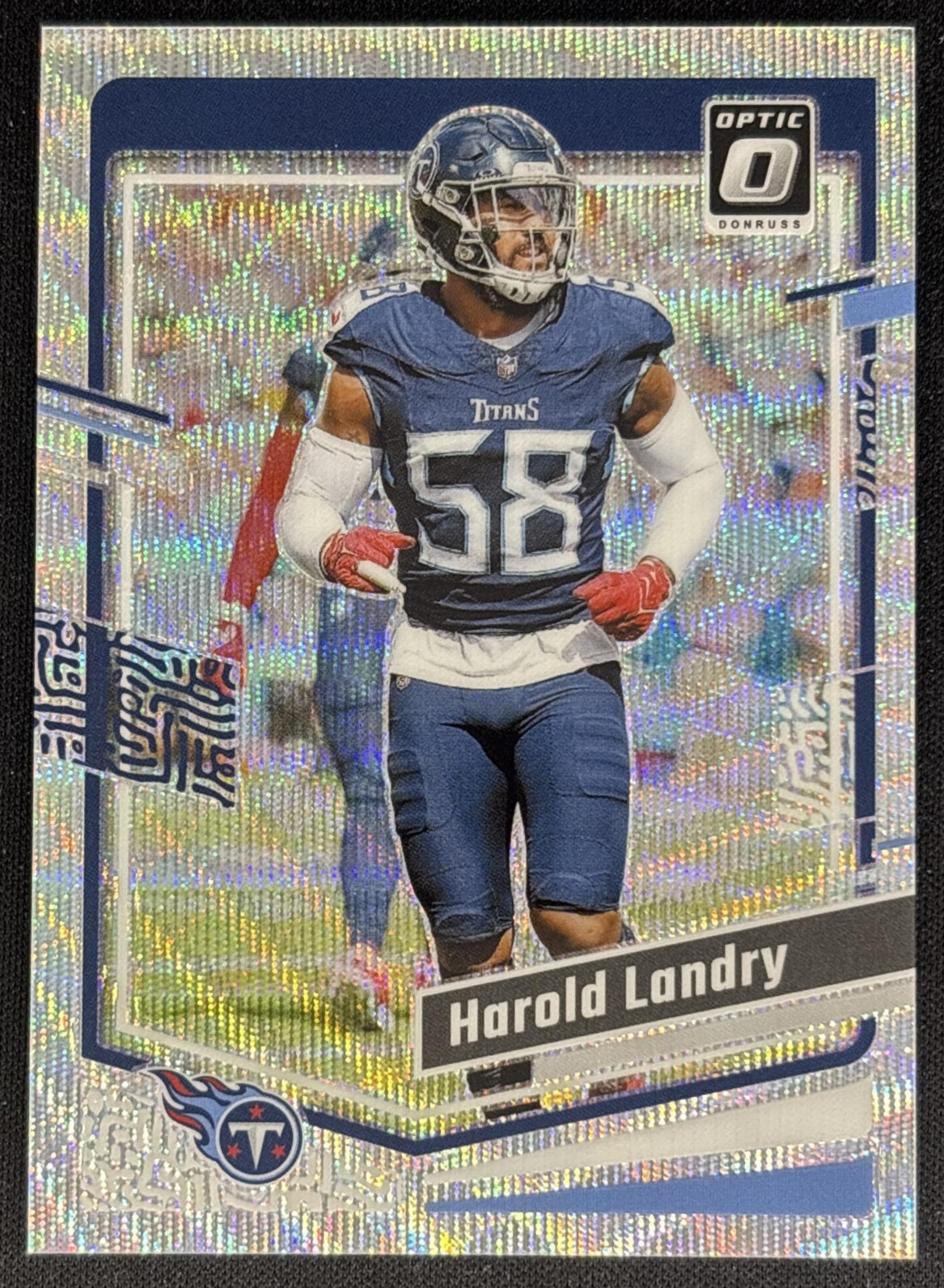 Harold Landry 2023 Panini Donruss Optic Wave Prizm /300 Titans front