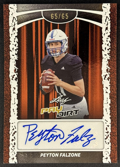 Peyton Falzone 2026 Leaf Pay Dirt Auto /65 front