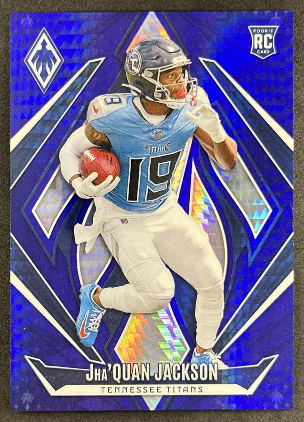 Jha'Quan Jackson 2024 Panini Phoenix Blue Hyper /70 Titans Sports Trading Card