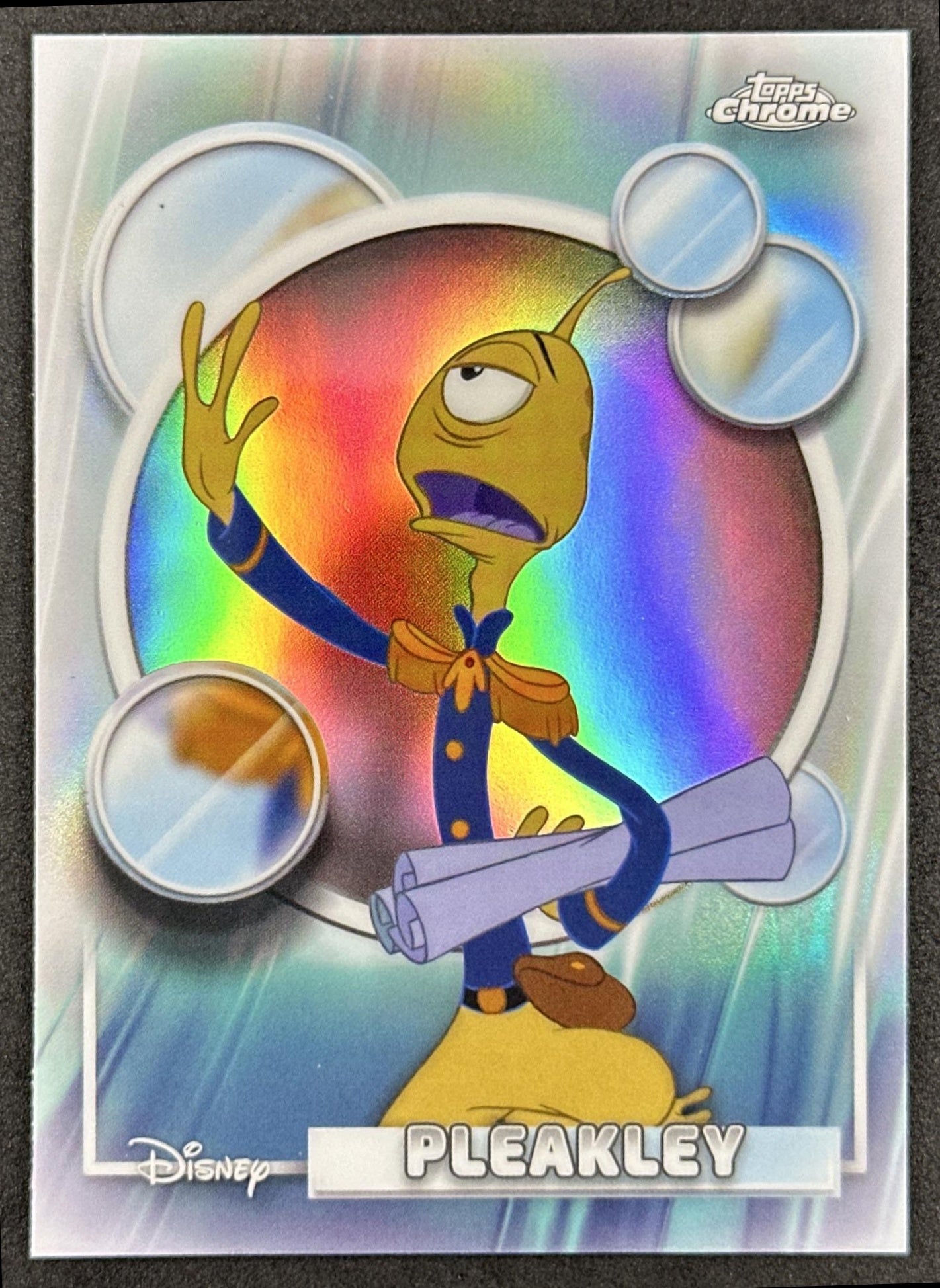 Pleakley 2026 Topps Chrome Disney Refractor Lilo & Stitch Front
