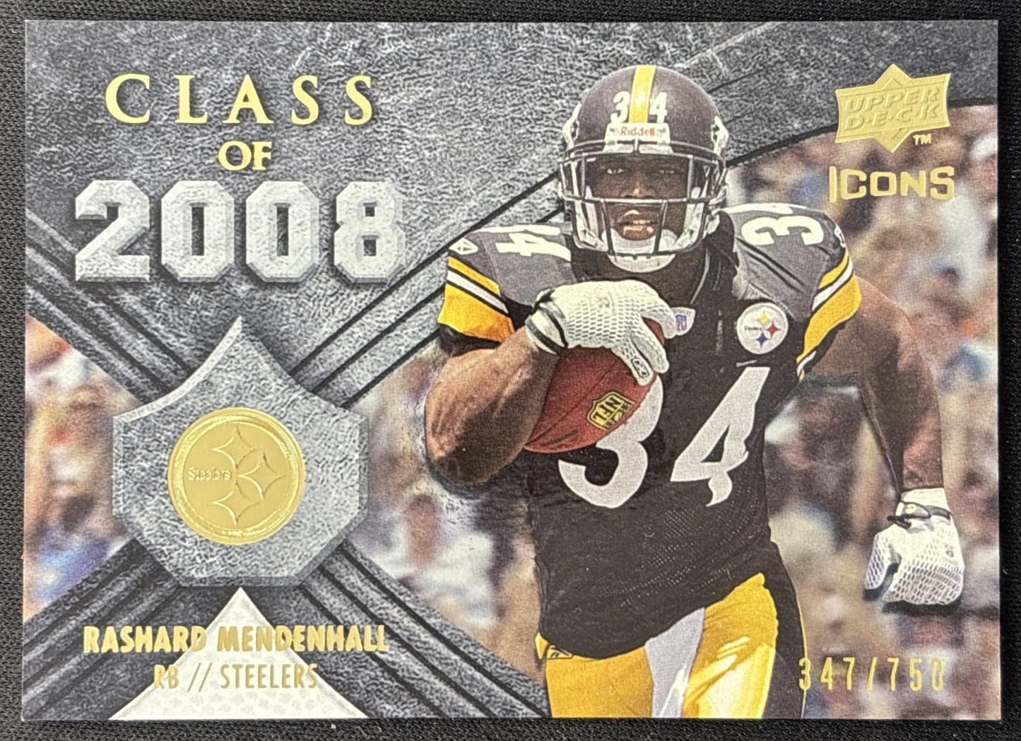 Rashard Mendenhall 2008 Upper Deck Icons Class of Silver /750 Steelers front
